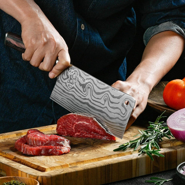 7” Cleaver Knife, Multipurpose Meat & Vegetable Chef Cleaver3