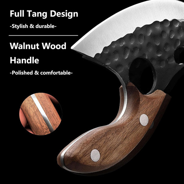 Viking Knife，Ulu Boning Kitchen Knives for Meat Cutting.5