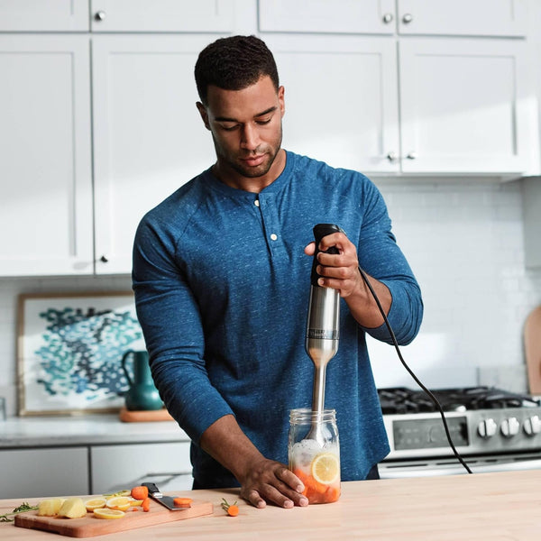 Vitamix 5-Speed Immersion Blender, 625-Watt Motor, Stainless Steel/Black | Professional-Grade Hand Blender, 5-Speed Control, One-Handed Operation, Stainless Blades, 5-Foot Cord, Blend in Any Container2