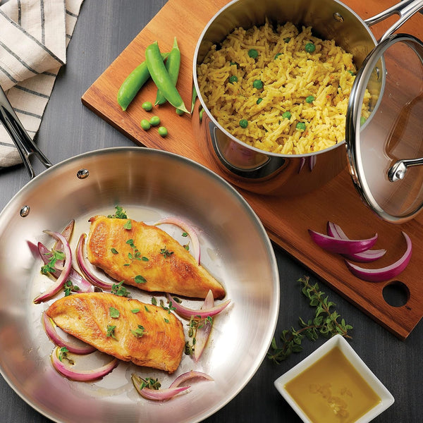 Boston Tri-Ply Clad Stainless Steel 8-Pc Pots and Pans Set | Cookware Kitchen Set with Glass Lids, Induction-Ready, Dishwasher-Safe, Nsf-Certified3