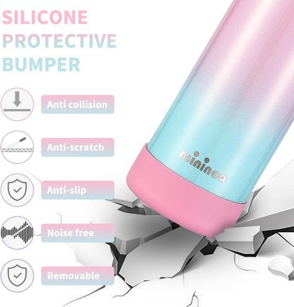 Kids Water Bottle for School - 16 Oz Stainless Steel Insulated Water Bottle with Ceramic-Lined, Leakproof Straw Lid & Beaded Handle for Girls & Boys4