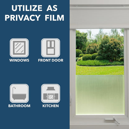 Brand Creative Clear Covering, Versatile and Self-Adhesive Shelf Liner, Ideal Privacy Film, Protective Clear Vinyl, 18'' X 16', Matte3