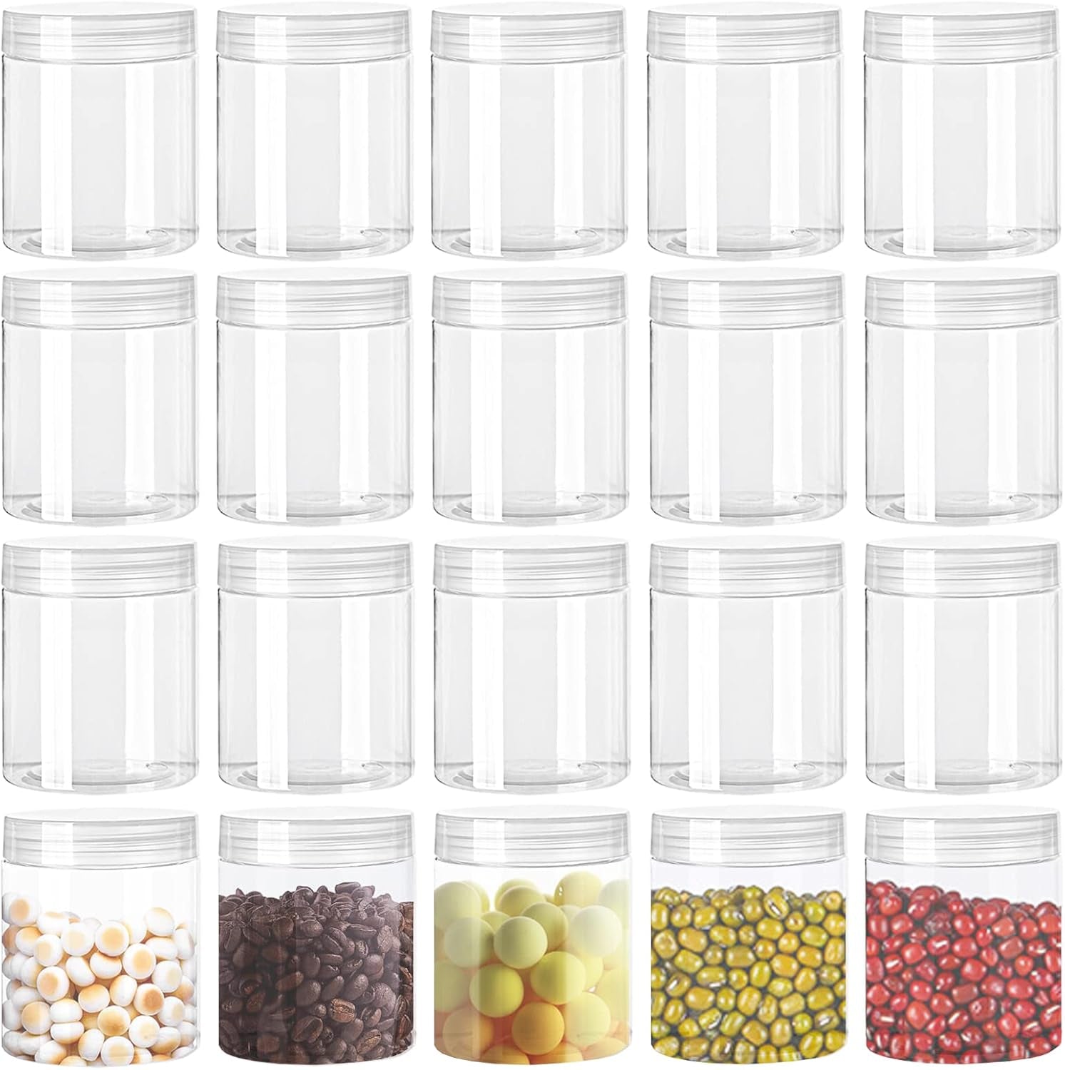 20-pack-4oz-clear-plastic-jars-with-lids-115ml-wide-mouth-refillable-storage-containers-empty-round-containers-for-candy-beads-lotion-slime-making-and-food-storage