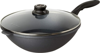 11.8" (4.9 Qt) Nonstick Wok HD Diamond Coated Aluminum Stir-Fry Pan, Includes Lid, Dishwasher Safe and Oven Safe, Grey5