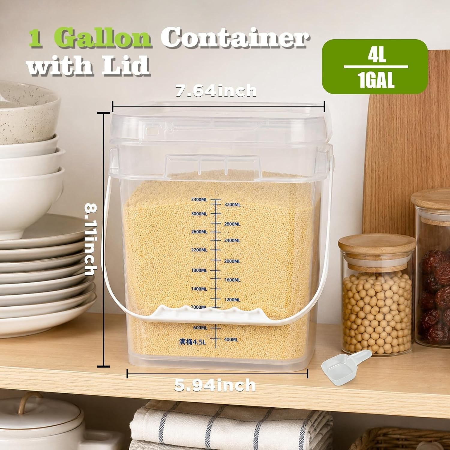 1gallon-food-grade-square-plastic-bucket-with-lid-clear-airtight-storage-container-reusable-pail-for-kitchen-food-water-ice-cream-household-use-transparent-4pcs