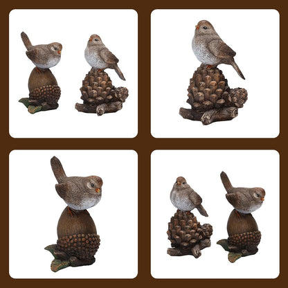 Bird Figurines for Home Decor Handcrafted Shelf & Table Birds Statue, Gift for Mom and Bird Lovers4