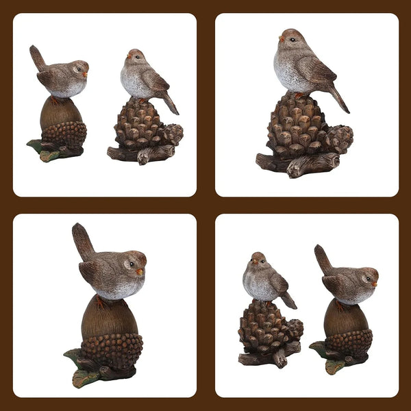 Bird Figurines for Home Decor Handcrafted Shelf & Table Birds Statue, Gift for Mom and Bird Lovers4