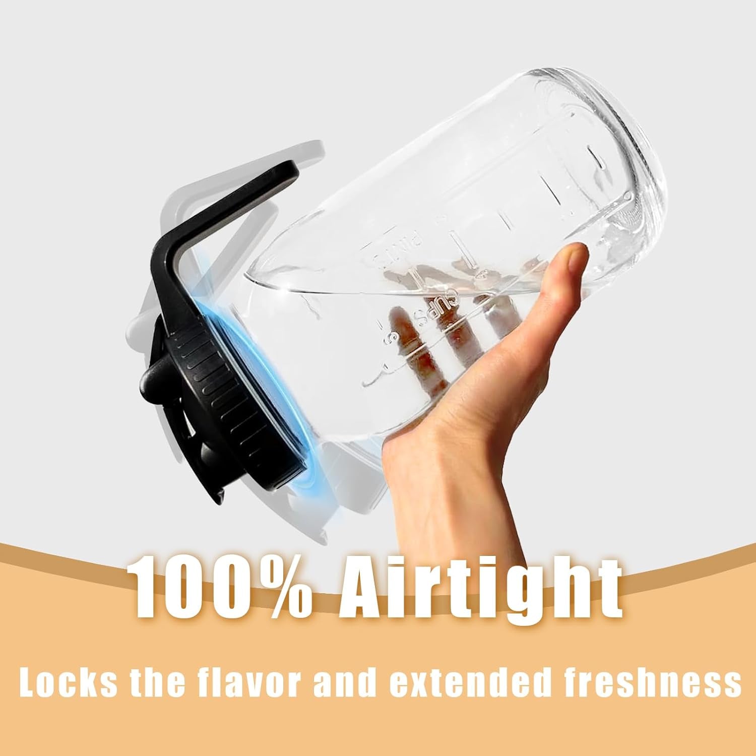 mason-jar-pour-spout-lid-for-wide-mouth-mason-jars-mason-jar-pitcher-flip-cap-airtight-handle-lid-leak-proof-seal-cover-pack-of-2