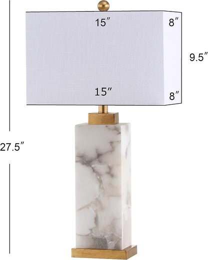 Elizabeth Alabaster Nightlight Lamp 27.5", White/Gold Painting5