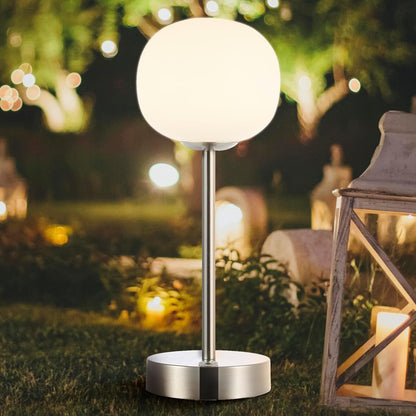 Natalia 12.25" Metal Rechargeable Table Lamp, Nickel7