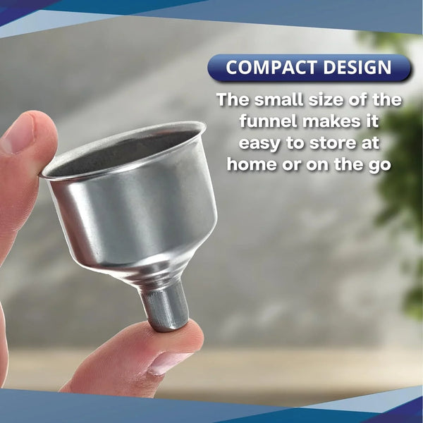 Stainless Steel Funnel for Flasks Bottles and Mini Bottles, Small Steel Drink Funnel for Filling Drinking Liquor Flask, Transferring Oil, Juice, Milk -HQ935