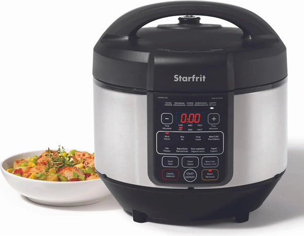 8L Electric Pressure Cooker, 11 Preset Functions, Black | Family-Size Capacity. 11 Preset Functions. Fast Cooking. Sauté, Steam & Slow Cook. Built-In Safety Features.7