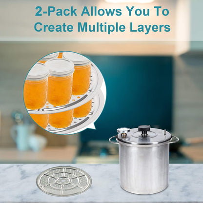2Pack Stainless Steel Canner Rack - 11-Inch Pressure Cooker Rack for Pressure Canner - Compatible with Presto, All-American and More3