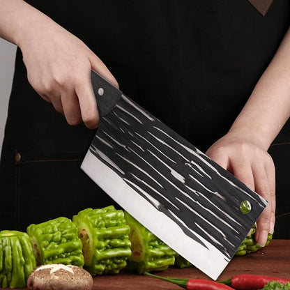 Meat Cleaver, 7.5 Inch Kitchen Cleaver Chopping Slicing Dual-Purpose Forged Knife Chinese Cooking Knife with Wood Handle Meat Fish Cutting Tools7