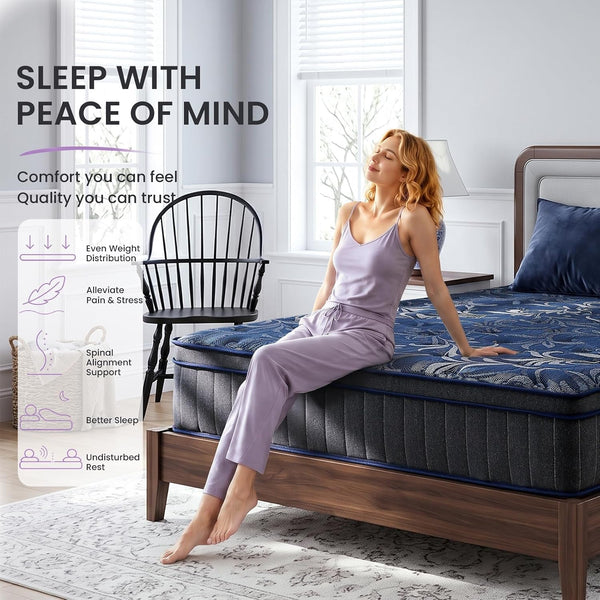 Twin Size Mattress, 12 Inch Twin Hybrid Mattress9