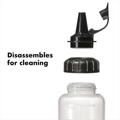 OXO Good Grips Chef'S Squeeze Bottles for Sauces and Dressings - Set of 2 | Includes 12 Oz & 16 Oz Bottles with Measurement Markings, Ideal for Plating, Condiments, Cooking Sauces, Oils, Kitchen Use4