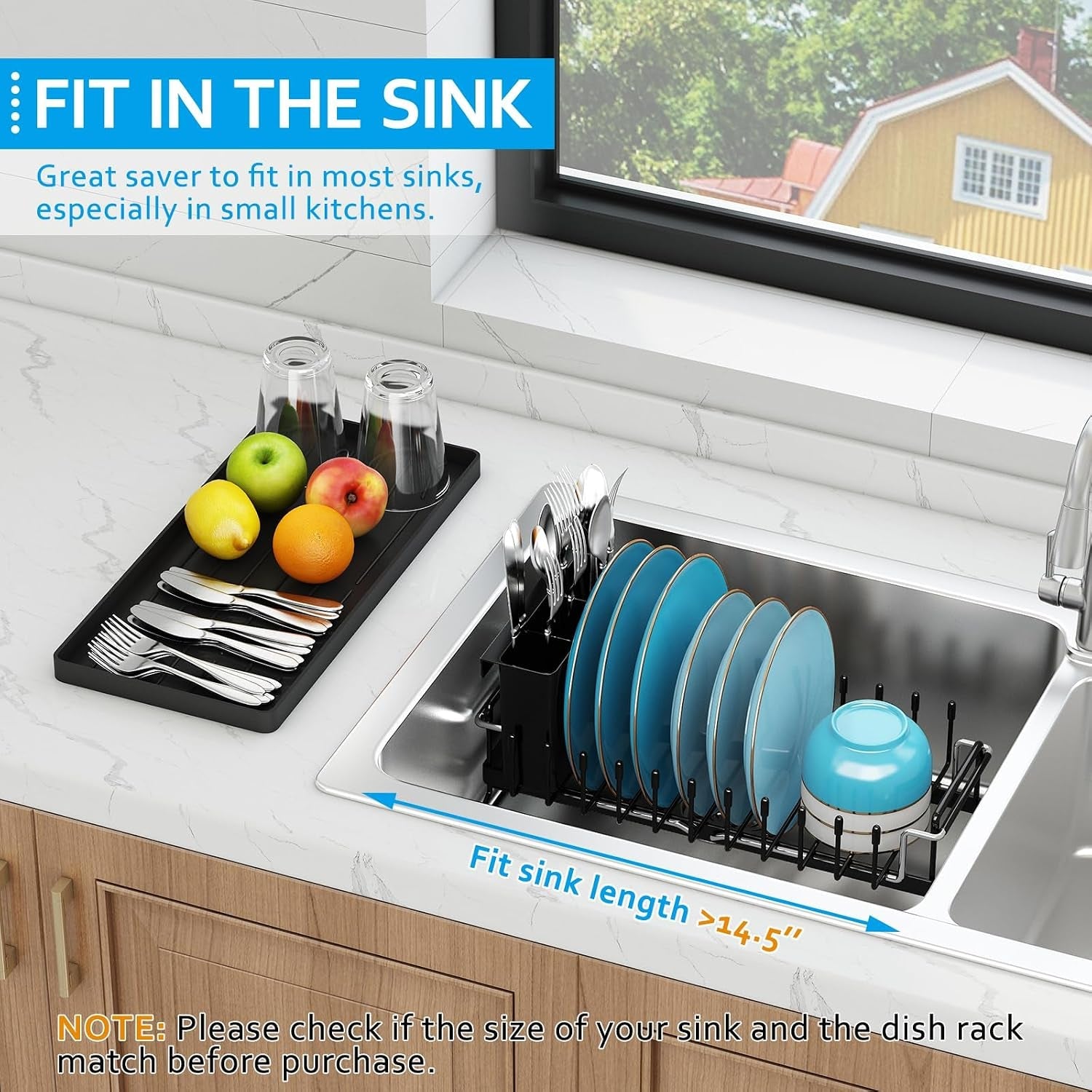 sink-dish-drying-rack-expandable-small-dish-rack-over-sinks-with-silicone-drying-tray-dish-drainer-for-kitchen-counter-with-cutlery-holder-drying-rack-fit-for-14-19-kitchen-sink