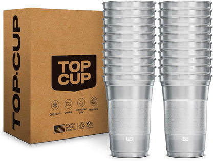 Aluminum Party Cups, Stealth Design, 20Oz, 20 Count | Made in the USA, Colder, Durable, Reusable, Recycleable, Dishwasher Safe1