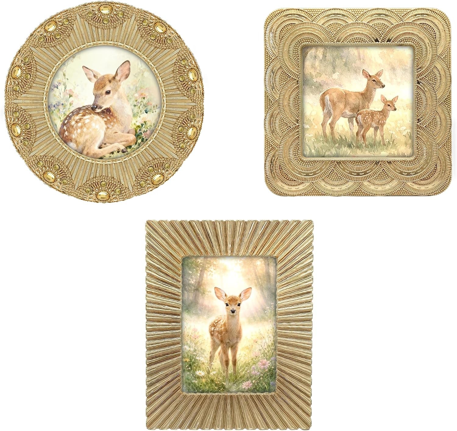 classic-gold-1920s-mini-frame-set-set-of-3-2-5x2-5-2-5x3-5-in-for-tabletop-display-perfect-for-home-decor-wedding-graduation-or-milestone-photos