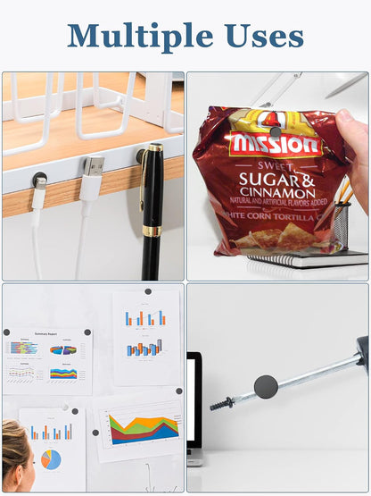 45 Pcs Refrigerator Magnets, Small round Fridge Magnets | Multi-Use Premium Neodymium Office Magnets for Fridge, Whiteboard, Billboard in Home, Kitchen, Office and School (Black)5