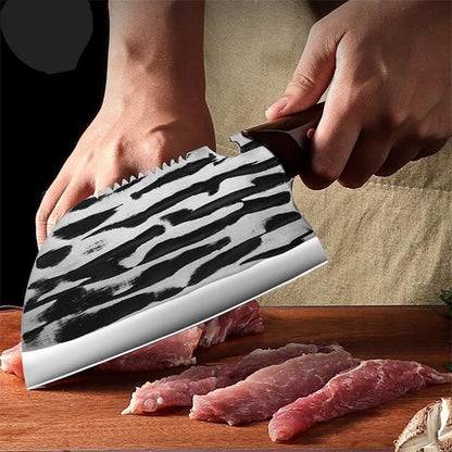 Meat Cleaver,Cleaver Knife Forged Slicing Knife Kitchen Sharp Ladies Lightweight Meat Cleaver Stainless Steel Thin Blade Forged Knife5
