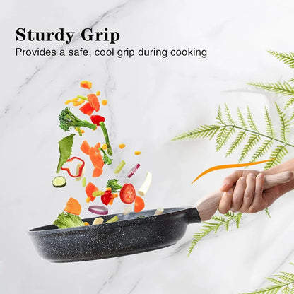 Nonstick Frying Pan Skillet, 11 Inch Granite Cooking Pan Nonstick, Healthy and Non Toxic, Induction Compatible, PFOA Free8