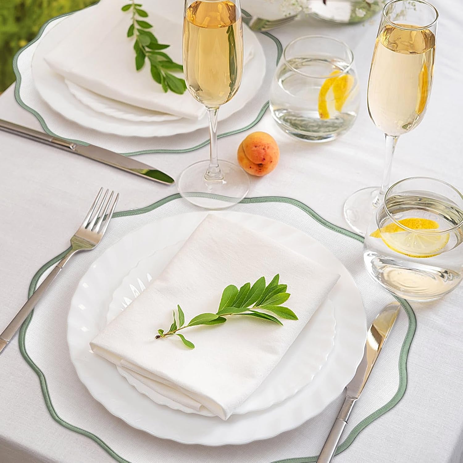set-of-6-scallop-linen-placemats-15-inch-light-green-and-white-round-placemats-cotton-linen-table-mats-handcrafted-machine-washable-wrinkle-free-dining-placemat-for-hotel-restaurant-kitchen