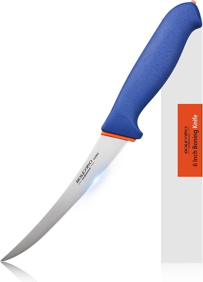 6 Inch Boning Knife Flexible Curved Blade for Meat & Fish Deboning1