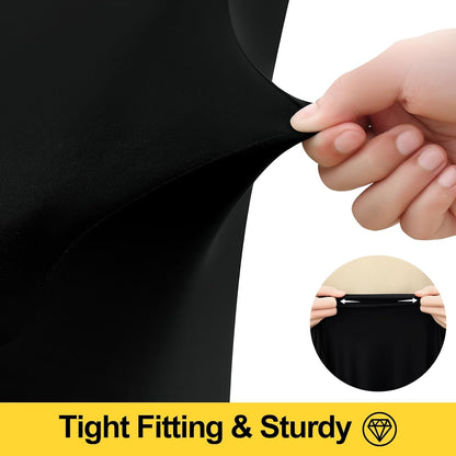 Spandex Elastic Fitted Table Cloth Skirt for 6FT Rectangle Table | Stretch Washable Table Cloth, Banquet Table Cover for Wedding, Party, Indoor & Trade Shows, (Black, 72Lx30Wx30H)4