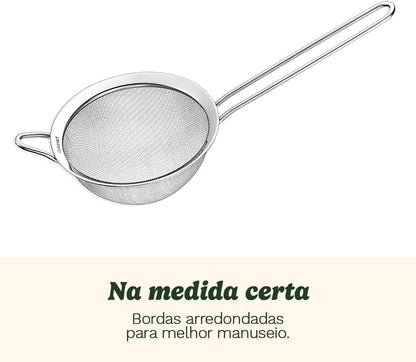 Mesh Strainers, Stainless Steel, Dishwasher Safe, 3-Count | Fine Mesh Kitchen Strainers in 3 Sizes, Can Be Used as a Pasta Strainer, Rice Strainer, Spaghetti Strainer, CTG-00-3MS3