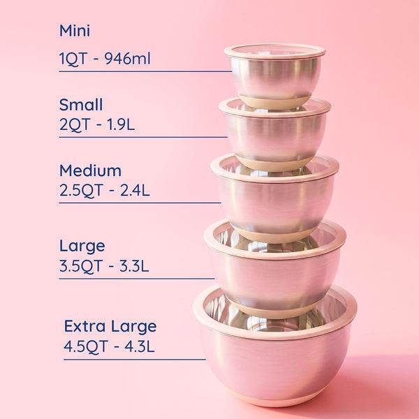 Non-Toxic Stainless Steel Mixing Bowls, Glass Lids, Plastic Free, 5-Pcs7