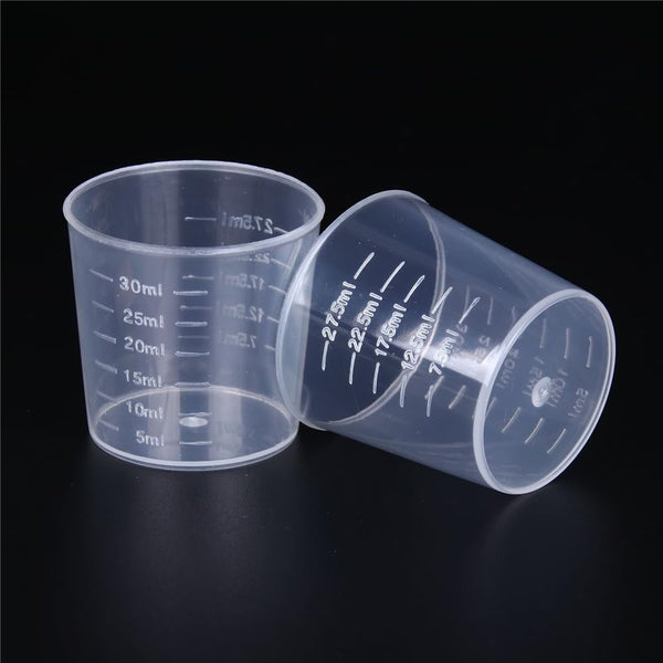 10Pcs 30Ml Plastic Liquid Measuring Cups Transparent Clear Plastic Graduated Kitchen Cooking Medicine Measure Tool5