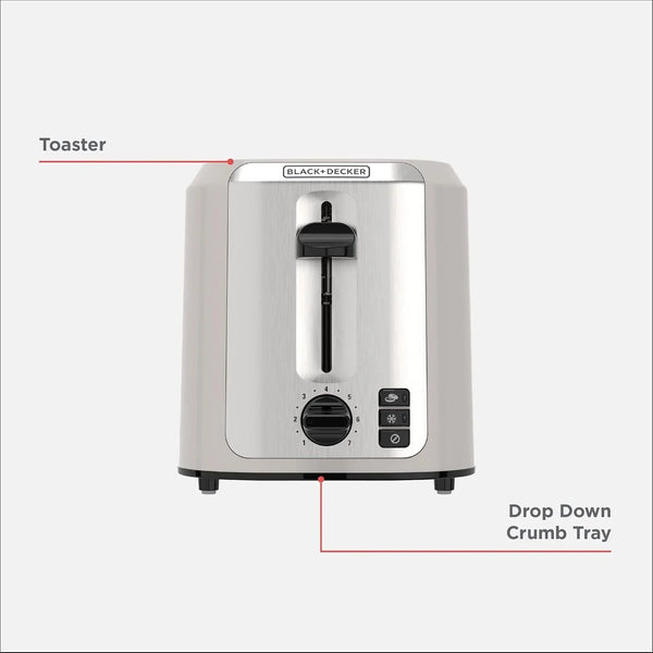 BLACK+DECKER 2-Slice Toaster with Extra-Wide Slots, Baked Stone | Extra-Wide Toaster with 7 Shade Settings, Bagel Mode, Frozen Function and Removable Crumb Tray.11