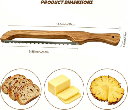 Sourdough Bread Knife for Homemade Bread, Bread Slicer-Cutter& Bread Bow Knife for Sourdough with Ergonomic Grip for Easy, Clean & Even Slicing, Bread Saw3