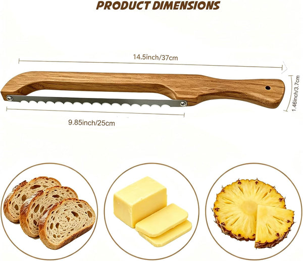 Sourdough Bread Knife for Homemade Bread, Bread Slicer-Cutter& Bread Bow Knife for Sourdough with Ergonomic Grip for Easy, Clean & Even Slicing, Bread Saw3