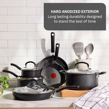 Ultimate Hard Anodized 12-Piece Ceramic Nonstick Cookware Set, Oven Safe up to 400°F, Ceramic Pots and Pans Set, Frying Pans, Saucepan, Stockpot, Cooking Utensils, Stone3