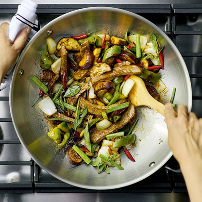 Kitchenaid 5-Ply Clad Stainless Steel Induction Wok Pan, 15-Inch, Polished Stainless Steel6