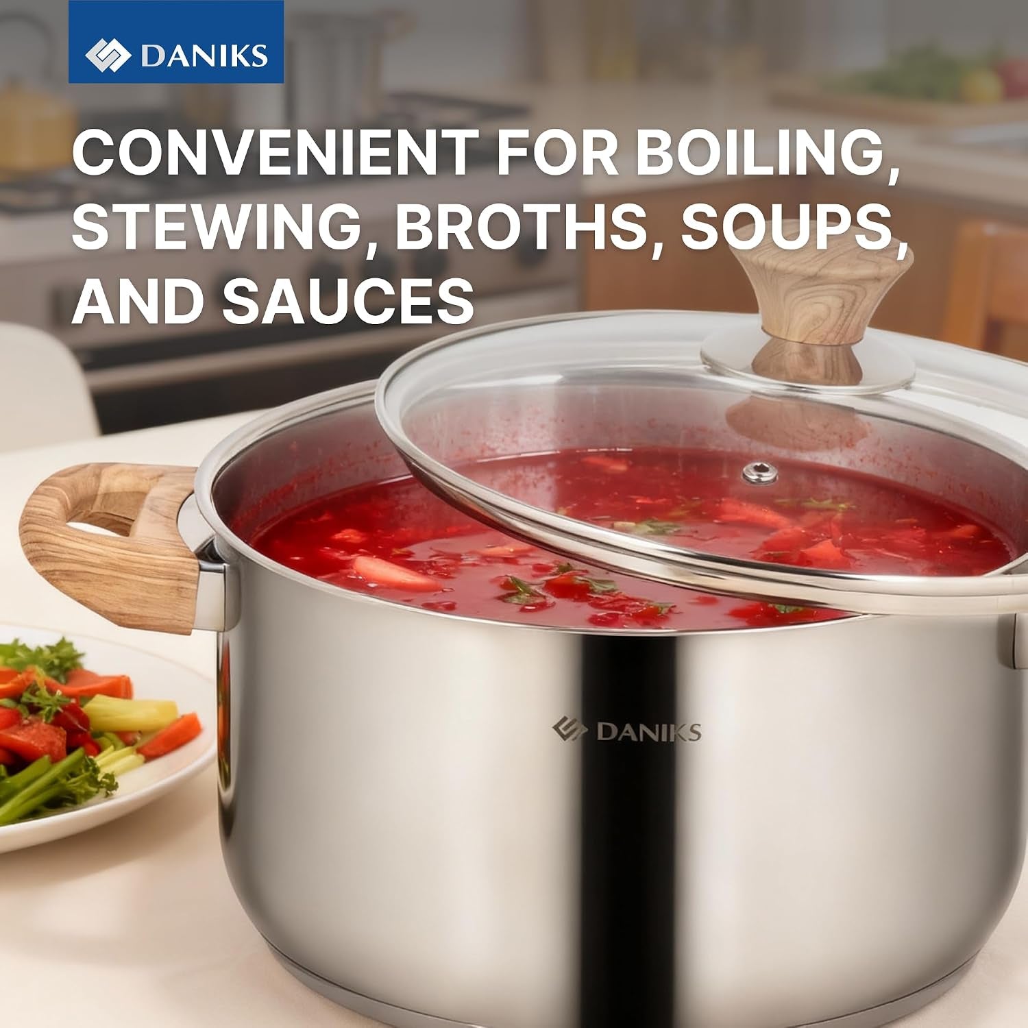 oslo-10-piece-stainless-steel-cookware-set-with-glass-lids-includes-saucepan-and-frying-pan-with-lid-tri-ply-bases-for-even-heating-induction-compatible-dishwasher-safe-bakelite-handles