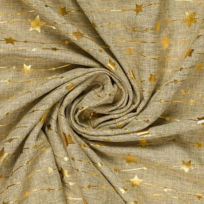 Khaki Rustic Tablecloth, Glod Sequin, 60×84 Inch Rectangular6