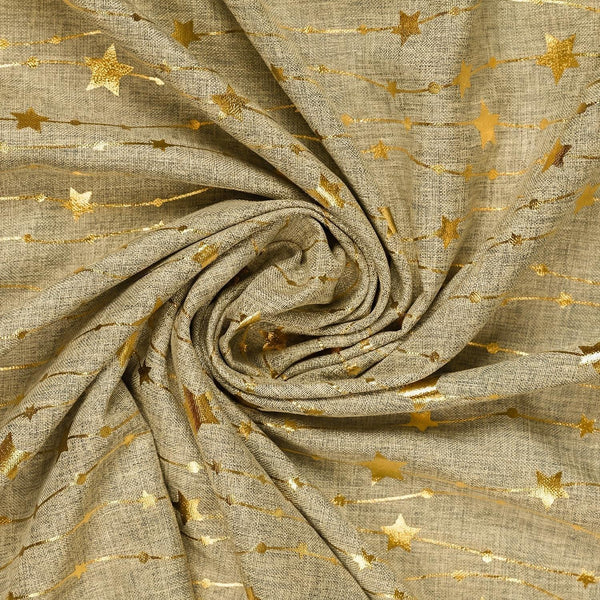 Khaki Rustic Tablecloth, Glod Sequin, 60×84 Inch Rectangular6