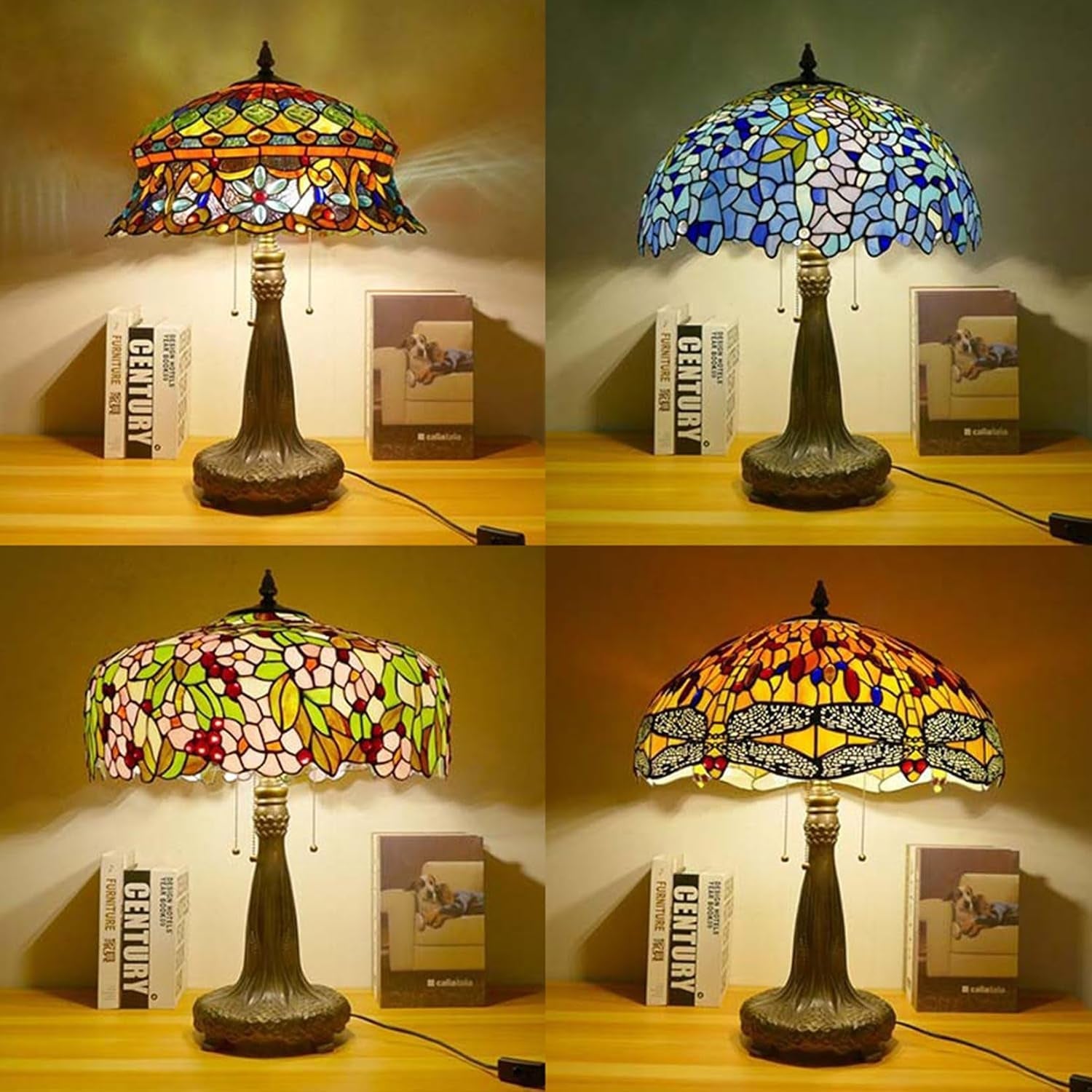 table-lamp-base-replacement-only-for-20-inch-tiffany-style-stained-glass-lampshade-pole-height-27-inch-bronze-finished-alloy-desk-lights-base-with-3-lights