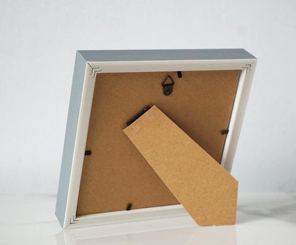 6X6 Blue Beige Square Picture Frame, 6X6 Resin Photo Frame, Wall and Desktop Display Picture Frame, Plexiglass3