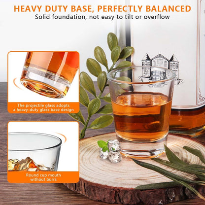 12 Pack Shot Glasses, 1.5 Oz Clear Shot Glass Cups Set with Heavy Base for Bar Restaurants Home3