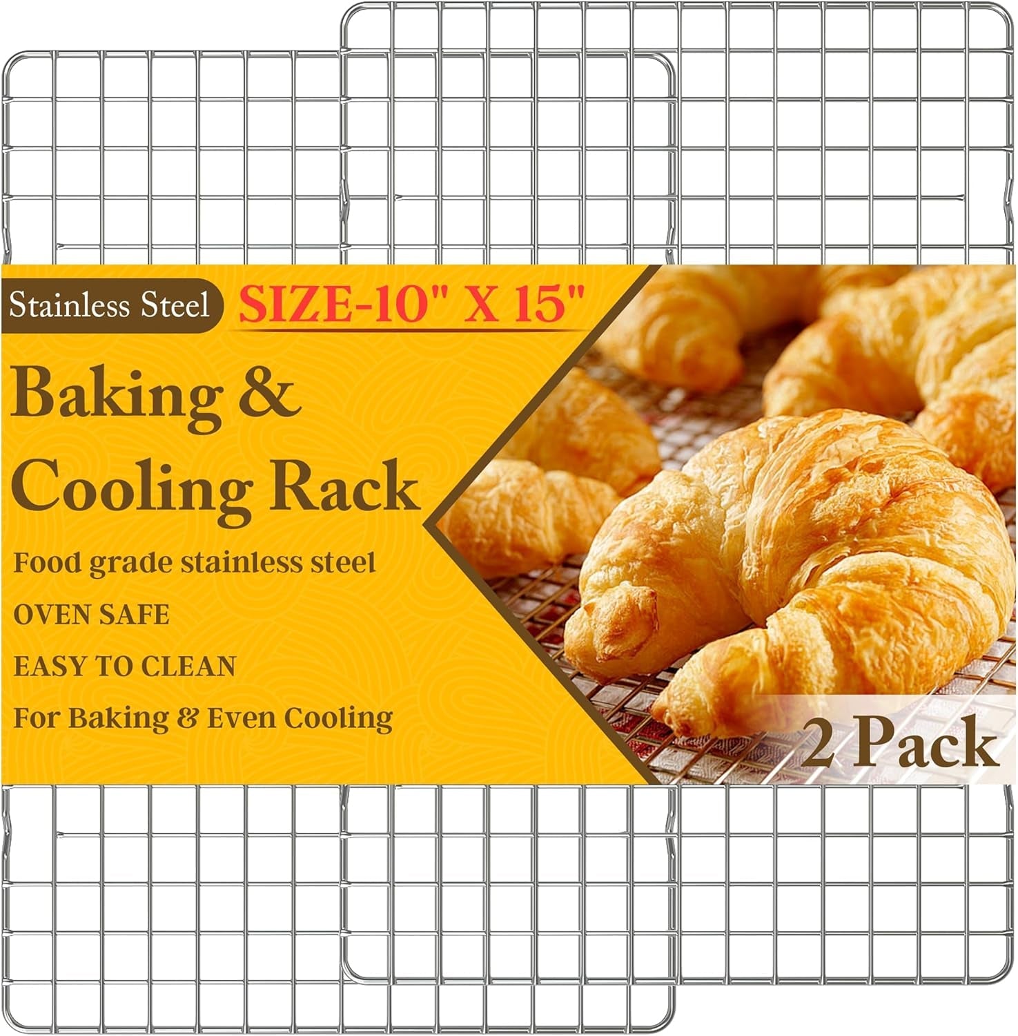 2pcs-cooling-racks-for-cooking-and-baking-10-x-15heavy-duty-stainless-steel-wire-rack-for-baking-grilling-roasting-oven-dishwasher-safe-fits-jelly-roll-sheet-pan-silver