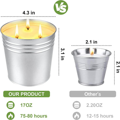 Citronella Candles Outdoor, 34OZ Large Citronella Candle for Patio Garden6