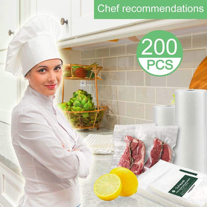 Quart 8"X12" Vacuum Sealer Bags 200Ct for Food Storage2