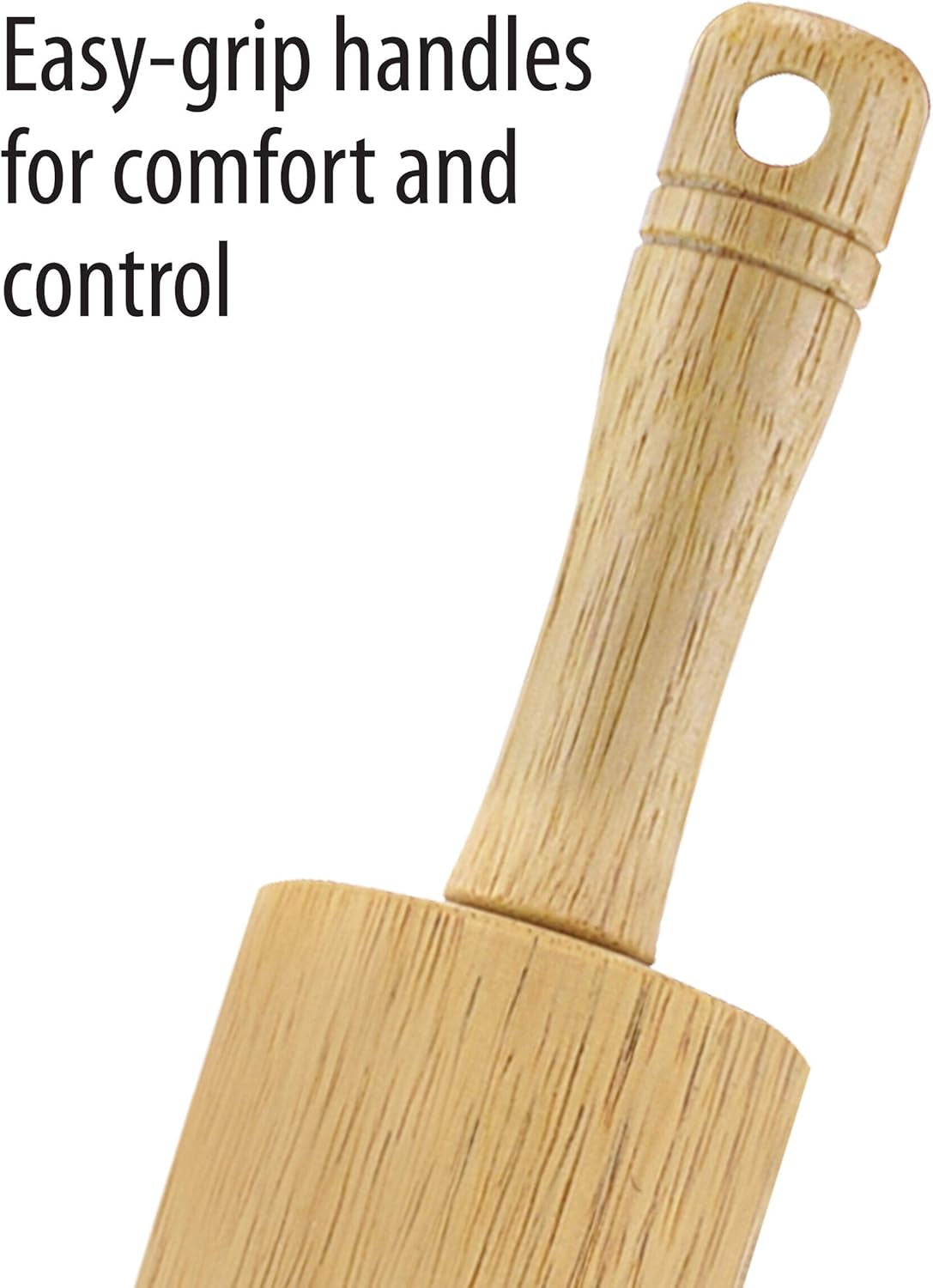 classic-wood-rolling-pin-18-inch-hardwood-dough-roller-for-baking-pizza-pies-pastry-and-cookies-ergonomic-handles-kitchen-essential