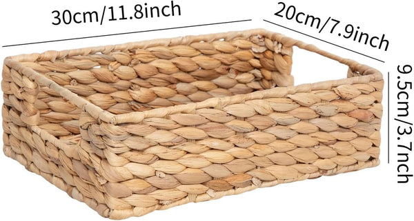 Small Water Hyacinth Storage Basket Organizer3