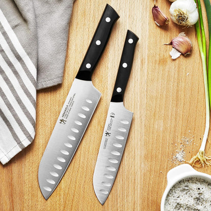 HENCKELS Dynamic Razor-Sharp 2-Pc Knife Set, Santoku Knife 5.5 Inch, Santoku Knife 7 Inch, German Engineered Informed by 100+ Years of Mastery2