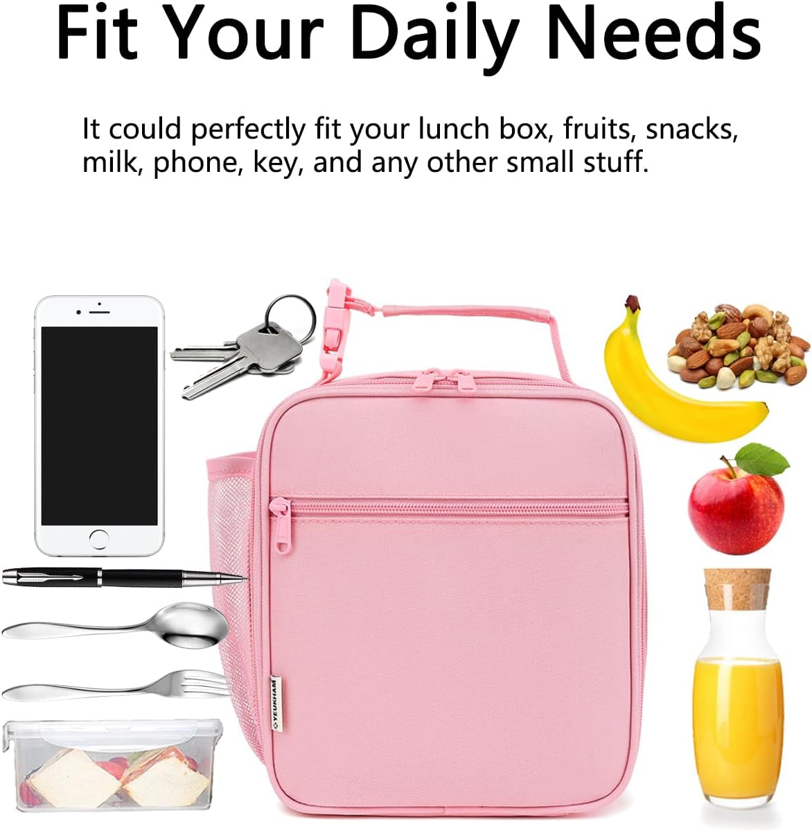 lunch-box-for-kids-boys-girls-men-women-insulated-small-soft-cooler-lunch-bag-kit-for-school-work-picnic-travel-reusable-portable-lunchbox-pink